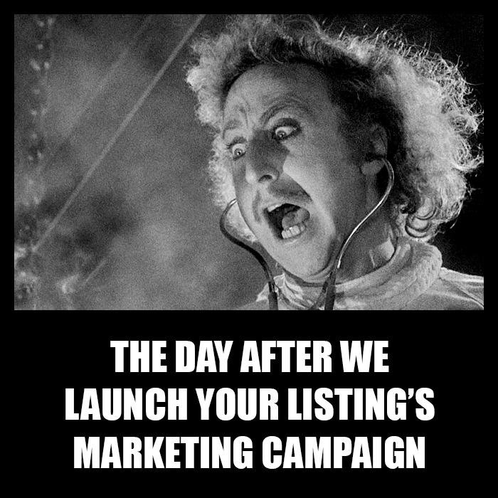 The day after we launch your listing's marketing campaign